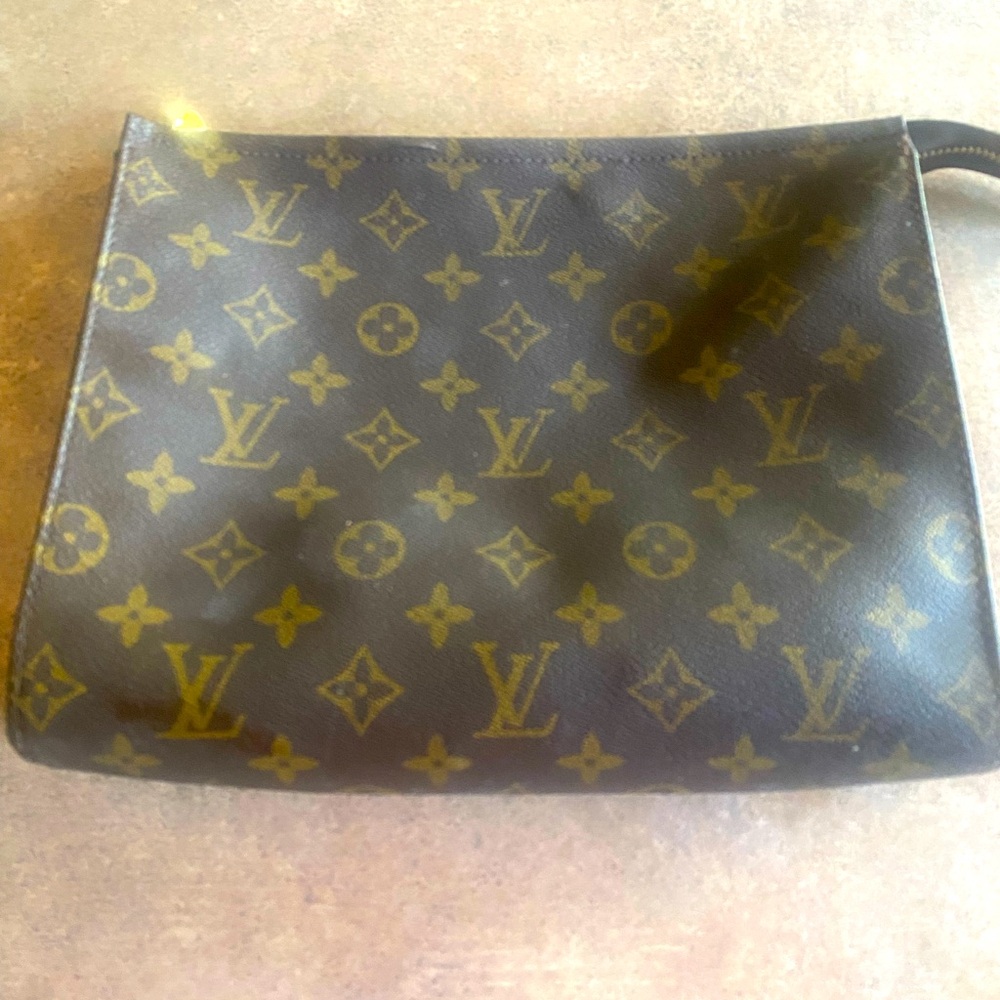 Louis Vuitton Black and Gold Monogram Toiletry Bag